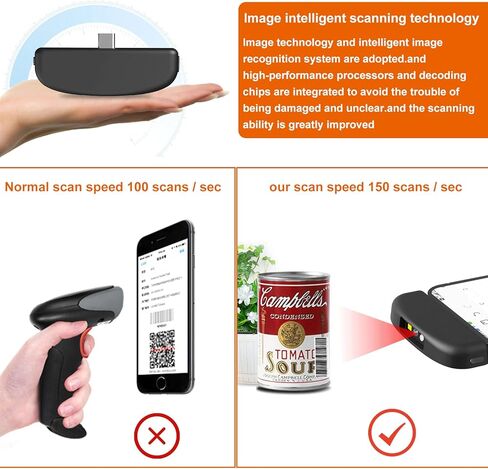 Alacrity 2D ماسح الباركود، QR الهاتف الخليوي قارئ الباركود الماسح الضوئي وحدة الماسح الضوئي مع الاستشعار التلقائي نوع C منفذ شاشة ماسح الباركود المسح الضوئي in Kuwait