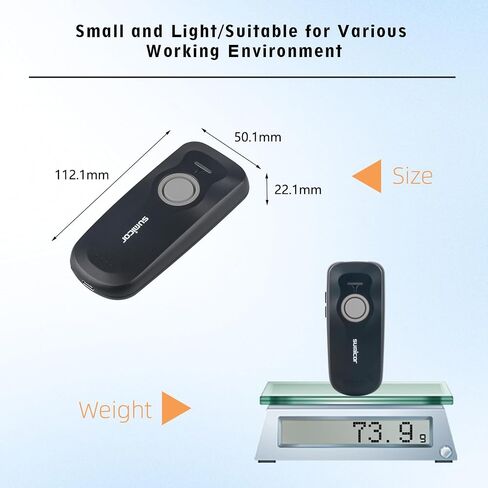 ماسح باركود لاسلكي 1D 2D محمول بلوتوث 2.4G لاسلكي USB سلكي 3 في 1 CMOS قارئ باركود صغير الحجم ماسح رمز الاستجابة السريعة يعمل مع Windows Android iOS SM8769S-2D in Kuwait