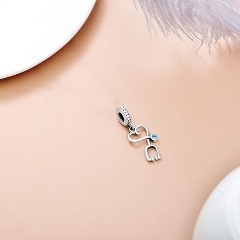 LONAGO Stethoscope Charm for Bracelet, Nursing Charm Gift for Nurse Doctor Medical Student in Kuwait