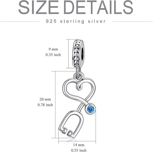 LONAGO Stethoscope Charm for Bracelet, Nursing Charm Gift for Nurse Doctor Medical Student in Kuwait