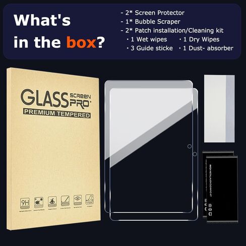 【2 PACK】 Screen Protector for All-New Amazon Fire HD 10 (2023/2021,13th/11th Generation) /Fire HD 10 Plus/HD 10 Kids/Kids Pro Tablet 2021 10.1 Inch with 9H Hardness Tempered Glass Film in Saudi Arabia