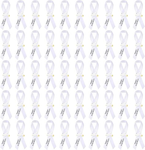 50Pcs Dove Funeral Ribbon Purple Memorial Ribbon, Funeral Ribbon Pins Classic Memorial Service Respect Meditation Ribbon Bow for Mourning Remembrance Day Event Favors in Saudi Arabia