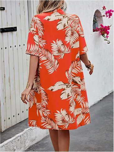 SOLY HUX Women's 2 Piece Outfits Summer Tropical Print Short Sleeve Open Front Kimono and Shorts Set in Saudi Arabia