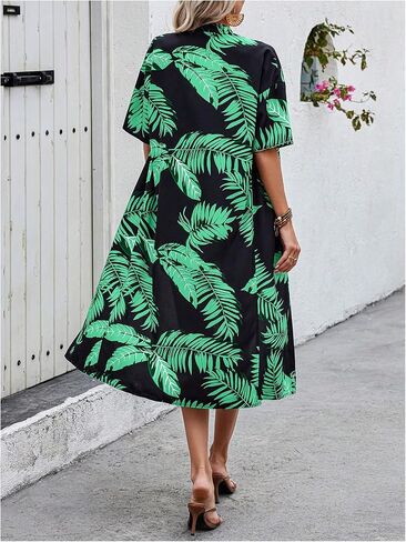 SOLY HUX Women's 2 Piece Outfits Summer Tropical Print Short Sleeve Open Front Kimono and Shorts Set in Saudi Arabia