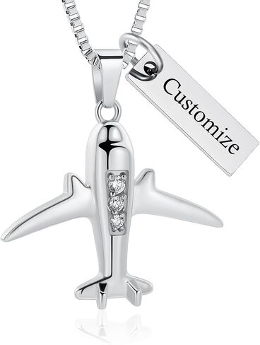 Airplane Cremation Jewelry for Ashes Pendant Stainless Steel Memorial Urn Necklace for Human/Pet Keepsake Ashes Jewelry in Saudi Arabia