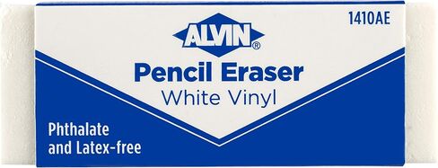 ALVIN White Vinyl Pencil Erasers Pack, Latex-Free, Ideal for Geometry, Drafting, and Engineering, Drawing, Architecture, and Art - Box of 20 in Saudi Arabia
