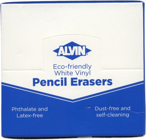 ALVIN White Vinyl Pencil Erasers Pack, Latex-Free, Ideal for Geometry, Drafting, and Engineering, Drawing, Architecture, and Art - Box of 20 in Saudi Arabia