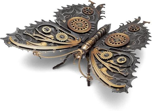 مجموعة نماذج معدنية ثلاثية الأبعاد من Fascinations Metal Earth Steampunk Butterfly ثلاثية الأبعاد مع ملاقط in Saudi Arabia