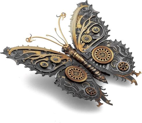 مجموعة نماذج معدنية ثلاثية الأبعاد من Fascinations Metal Earth Steampunk Butterfly ثلاثية الأبعاد مع ملاقط in Saudi Arabia