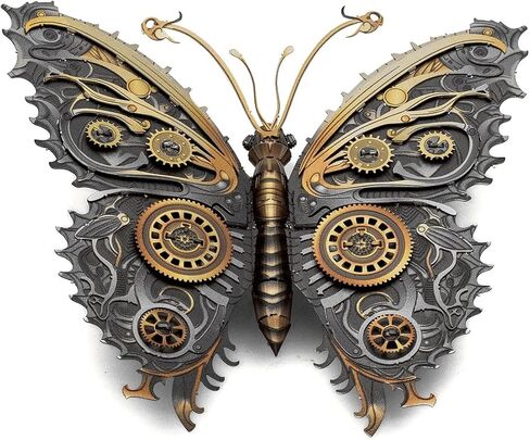 مجموعة نماذج معدنية ثلاثية الأبعاد من Fascinations Metal Earth Steampunk Butterfly ثلاثية الأبعاد مع ملاقط in Saudi Arabia