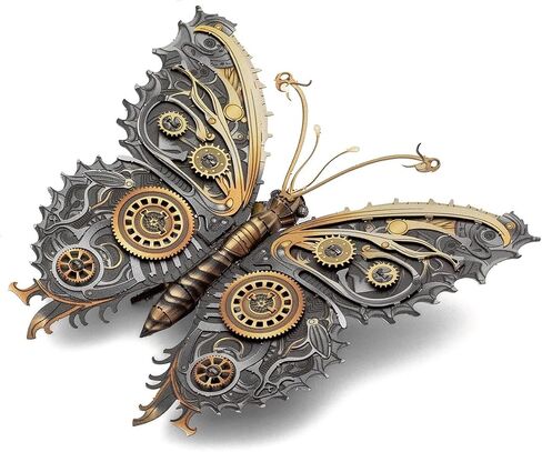 مجموعة نماذج معدنية ثلاثية الأبعاد من Fascinations Metal Earth Steampunk Butterfly ثلاثية الأبعاد مع ملاقط in Saudi Arabia
