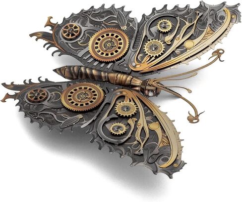 مجموعة نماذج معدنية ثلاثية الأبعاد من Fascinations Metal Earth Steampunk Butterfly ثلاثية الأبعاد مع ملاقط in Saudi Arabia