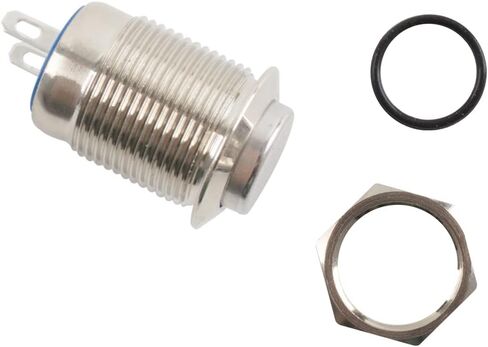 Paialu 8 Pcs 12mm Momentary Push Button Switch, 2pin N/O Waterproof Power Pushbutton - Small Round High Head Stainless Metal Start Button in Saudi Arabia