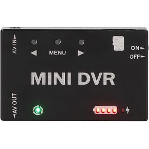 Mini FPV DVR Module, NTSC PAL 30FS Switchable Video Audio Recorder Built in Battery for FPV Drone Quadcopter, RC Model Racing Car, Support 32GB Memory Card, Cycle Recording