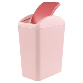 4.5 Gallon Swing Top Trash Can, Plastic Garbage Can with Swing Lid (Gray)