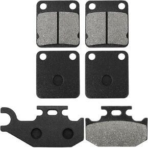 Front and Rear Brake Pads for Yamaha Kodiak 400 450 YFM400 YFM450 2000-2005 Grizzly 400 450 2007-2010 Wolverine 450 Big Bear 400