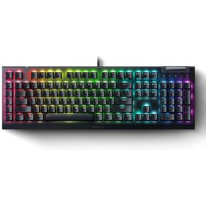 Razer BlackWidow V4 X Mechanical Gaming Keyboard: Yellow Switches Linear & Silent - 6 Macro Keys - Chroma RGB - Doubleshot ABS Keycaps - Sound Dampening & Stabilizers - Fortnite Edition (Renewed)