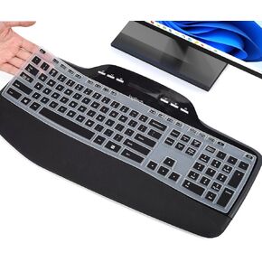 غطاء لوحة المفاتيح لـ Logitech MK710 MK710-RB MK735 MK700 واقي غطاء لوحة المفاتيح اللاسلكية، ملحقات Logitech MK710 MK700، أسود in Kuwait