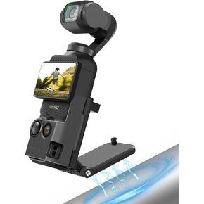 Magnetic Mount Stand Compatible with DJI Osmo Pocket 3, Pocket3 Accessories Expansion Adapter Magnet Suction Case Holder on Desktop, Vertical Surface, 180° Adjustable, Quick Fixation, Black