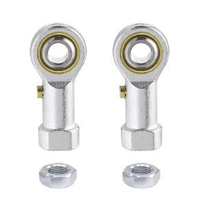 2pcs Rod end Bearing 1/4 inch bore Pre-Lubricated 1/4-28 Female Thread Right Hand Heim Joint with Jam Nuts