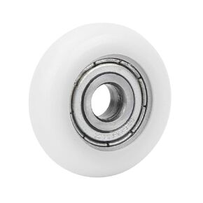 Nylon Ball Bearings, 10Pcs Nylon Plastic Pulley Roller Embedded Deep Groove Ball Bearings High Carbon Bearing Steel (GCr15) 5x23x7mm
