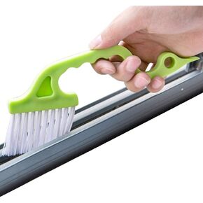 Trycooling Hand-held Groove Gap Cleaning Tools Door Window Track Kitchen Cleaning Brushes (Random Color-Blue, Green, Pink) (1 Pc)