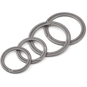 TISUR Titanium Key Rings for Keychains, Quick Release Side Pushing Key Organizer Kit, Wisely Group Your Keys