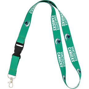 Desert Cactus Vancouver Canucks Lanyard NHL National Hockey League Car Keys ID Badge Holder Keychain Detachable Breakaway Snap Buckle (Lanyard 1 - Green)