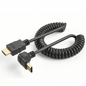 RIIPOO HDMI Coiled Cable - 6.6FT Coiled HDMI Cord Ultra HD 4K 60HZ 1080P 3D Male to Male for HDTV, Projector, Computer, Roku, Xbox, PS4/5 - Durable & Flexible Short HDMI Connector (Straight)