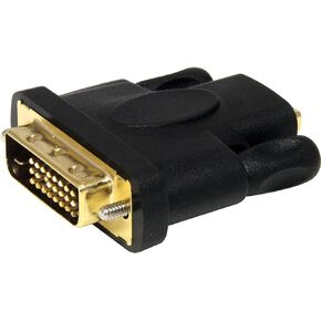 StarTech.com HDMI to DVI-D Video Cable Adapter - F/M - HD to DVI - HDMI to DVI-D Converter Adapter (HDMIDVIFM), Black, 3.2 x 0.8 x 5.9