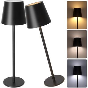 ORALUCE Cordless Table Lamp Rechargeable, Battery Operated LED Desk Lamp with USB Type-C Charging Port, 3 Color Stepless Dimming LED Lamp for Bedroom/Restaurant/Party/Coffee Shop/Camping/Bars, 1 Pack