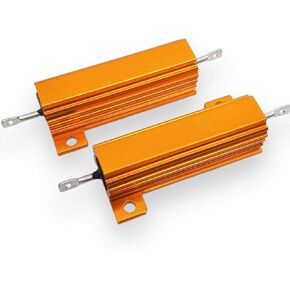 2pcs 3.9 ohm 3R9 50W Watt Aluminum Housed Metal Case Wirewound Resistor