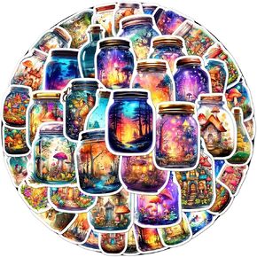 Pack 50 Pcs Xmas Christmas Stickers for Water Bottles Waterproof Laptop Luggage Computer Scrapbooking Cups Teens Adults Girls Boys Aesthetic Funny Sticker Packs Small Vinyl Decals