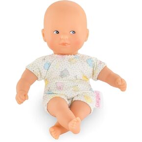 Corolle Mini Calin Bunnies Baby Doll - Small 8" Soft Body with Blue Eyes and Bunny Pattern Outfit, Vanilla-Scented, Easy to Hold - for Kids Ages 18 Months and up