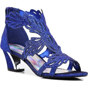 Lime03N Womens Open Toe Mid Heel Wedding Rhinestone Gladiator Sandal Wedge Shoes