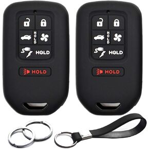 2pcs Compatible with Honda Clarity 6 Buttons Key Fob Cover Case Key Chain Protector Keyless Remote Holder for Honda Clarity Electric Hydrogen Plug-in Hybrid Fuel Cell PHEV