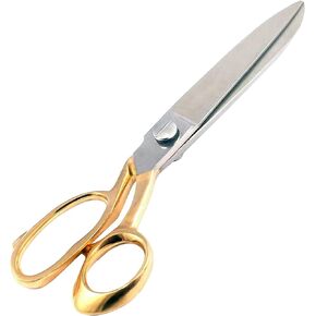 OdontoMed2011 Professional Tailor Scissors for Cutting Fabric Heavy Duty Scissors for Leather Cutting Industrial Sharp Sewing Shears for Home Office Artists Dressmakers Gold Handle (12")
