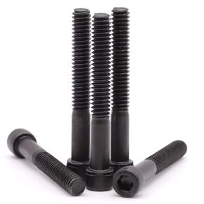 3/8-16 x 5 inch (6 Pack) Alloy Steel Socket Head Cap Screws Black Oxide Finish Partial Thread