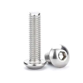 M10-1.5 x 55mm Button Head Socket Cap Screws, Stainless Steel 304, Full Thread, Allen Socket Drive, Heavy Duty Machine Hexagon Screw Drive 5 PCS