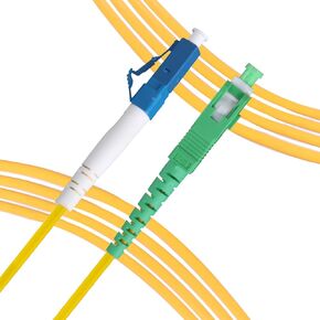 SC/APC to LC/UPC Fiber Patch Cable, Single Mode Simplex 9/125μm Fiber Optic Jumper Cable - 3M (9.84 ft)