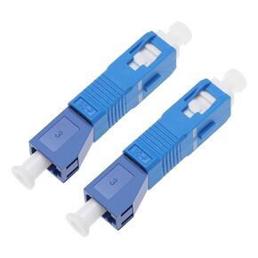 SING F LTD 2PCS Fiber Optic Adapter Singlemode 9/125 SM SC Male to LC Female Hybrid Optical Fiber Convertor for Ethernet Network and Optical Communication Equipment