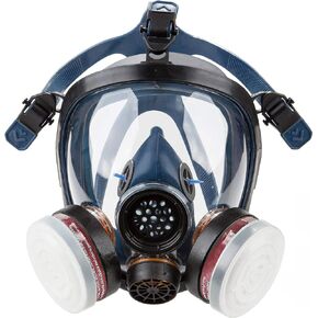 Organic Vapors Full Respirator Mask Gas Mask Spray Paint Chemical Formaldehyde Dustproof Respiratory Protection,Respirator with 1 Pair Filter Cartridges