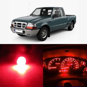WLJH High Bright Blue Awesome Looking Instrument Panel Cluster Gauge Lamp Full Led Light Bulb Package Kits for Ford Ranger 1995-2003,Pack of 25