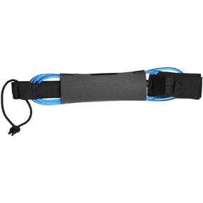 Surfing Leash, Foot Coiled Leash 5 Colors TPU 6ft 5.5mm Surfboard Leash with and Loop Closure Metal Double Swivels for Short Board Long Board(Transparent Blue)