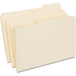 Staples 606814 Manila File Folders w/ Reinforced Tabs 3 Tab Legal 100/Box