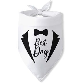Best Dog Wedding Dog Bandana Dog of Honor Engagement Bridal Party Dog Bandana Puppy Bandana Triangle Bibs Scarf Accessories for Small Medium Dogs Pets