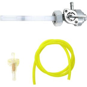 AHL Gas Fuel Tank Petcock Switch Valve Fuel Filter 100cm Oil Tube Set for Honda CM400A Hondamatic 1979-1981/CM400C 1979-1981/CM400E 1980-1981/CM400T 1978-1981