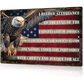 Putuo Decor Patriotic American Metal Tin Sign, 2nd Amendment Metal Tin Sign, Amendment Metal Security Sign Gun Rights Wall Decor for Home Bar Club Cafe Man Cave Decor 12x8 In