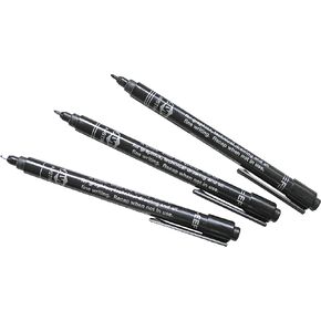 Alvin, Penstix, 3033, Black Technical Markers - Set of 3