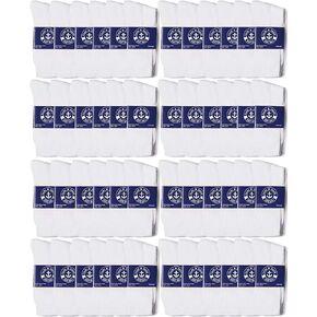 48 Pair Pack of Mens & Womens Lightweight Cotton Crew Socks Bulk, Homeless Donation Cheap, Wholesale Sock